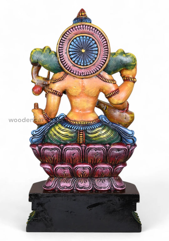 Abundance of Wealth Goddess Saraswathi Sculpture WC3893 (5)