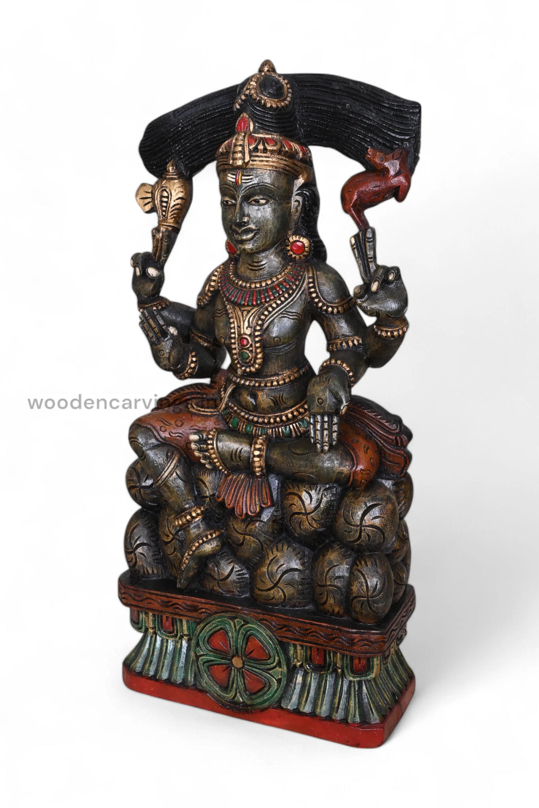 Lord Mahadev Wooden  Sculpture