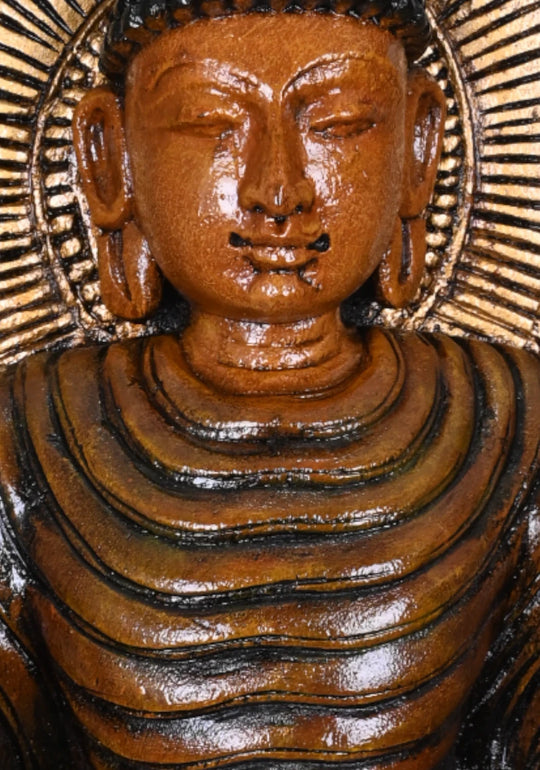 Lord Buddha  Multicoloured Wooden