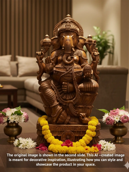 Ganesha wooden statue