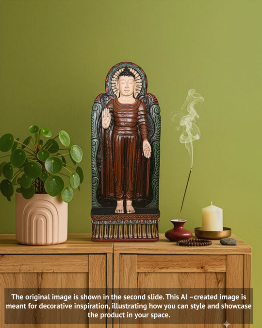 Enlightenment Lord Buddha Blessing wooden Sculpture 24