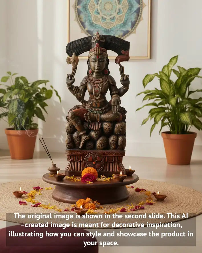 Lord Mahadev Wooden  Sculpture 25.5"