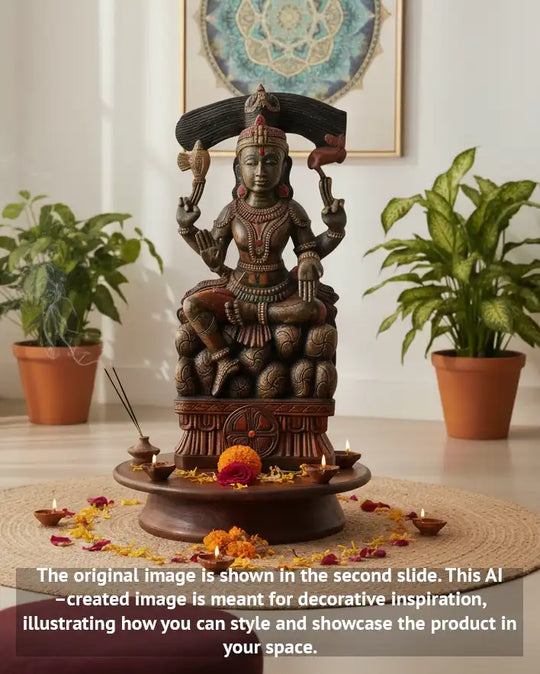 Lord Mahadev Wooden  Sculpture 25.5"