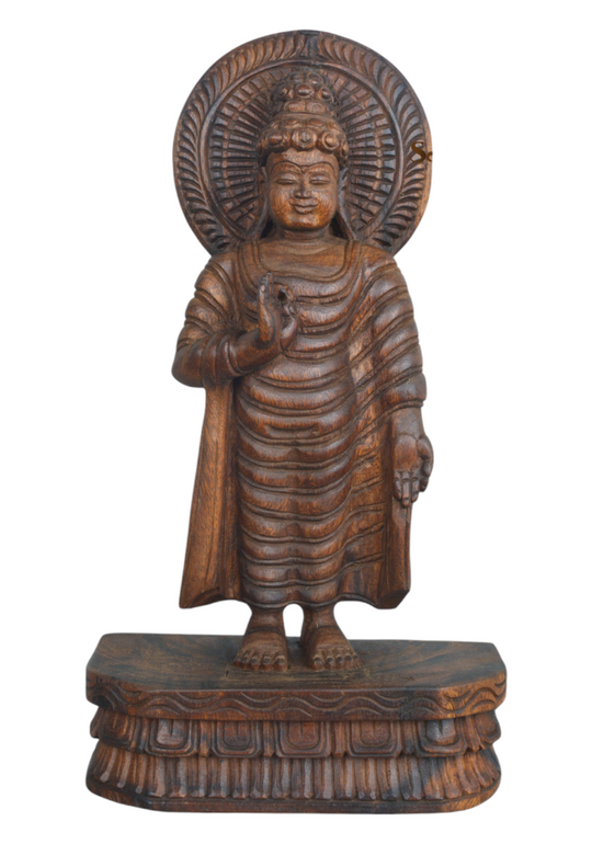 lord buddha wooden statue