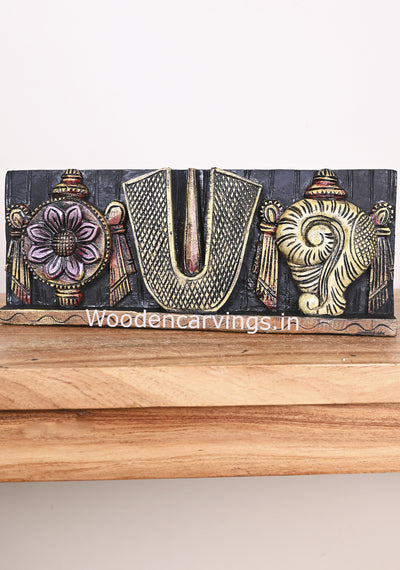 Horizontal Light Weight Chanku Nama Chakra Multicoloured Wooden Vaagai Wood Panel 15"