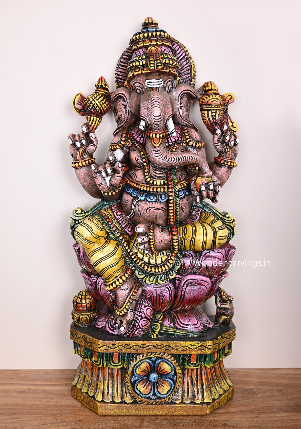Maha Ganapthy Wooden statue