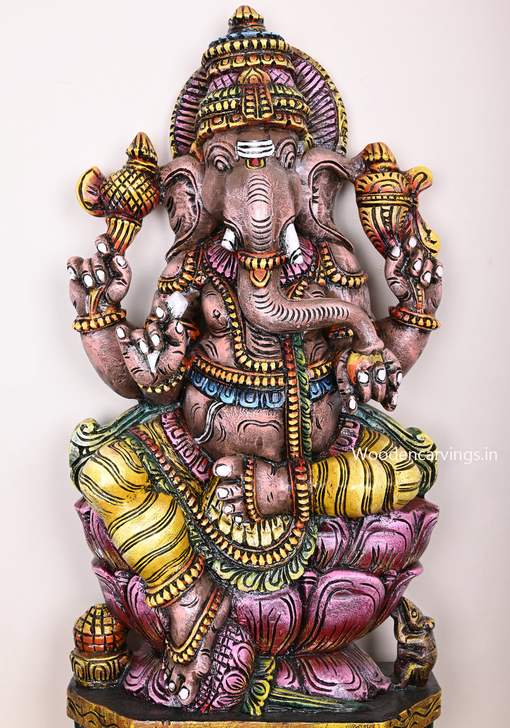 Maha Ganapthy Wooden statue