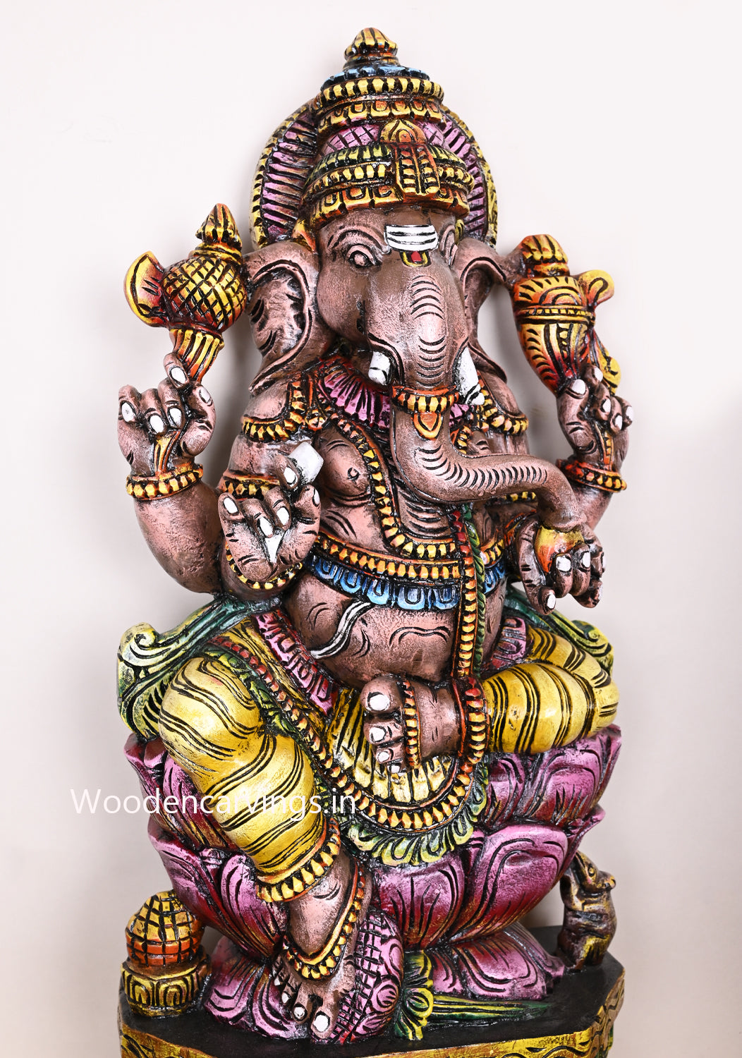 Maha Ganapthy Wooden statue 36"