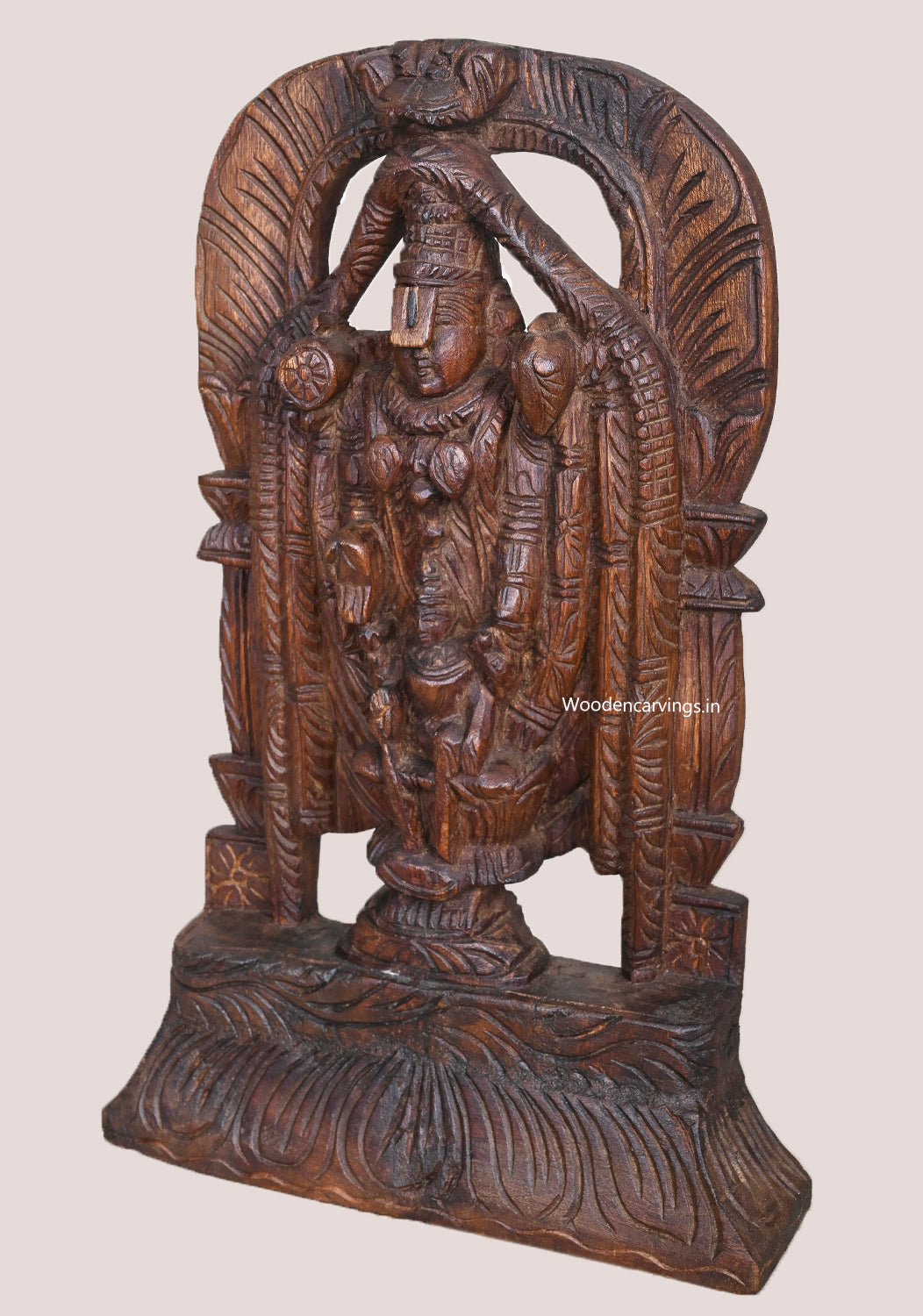Wooden Tirupathi Balaji wall  15"