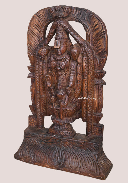 Wooden Tirupathi Balaji wall  15"
