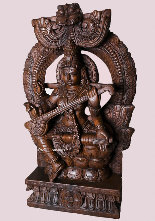 Shree Maha Saraswathi Wooden