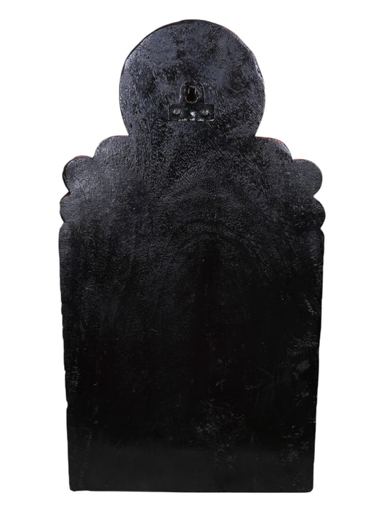 Lord Buddha Calmly Seated on Petal Lotus Bhumisparsha Mudra Handcrafted Wooden Light Weight Sculpture 18"