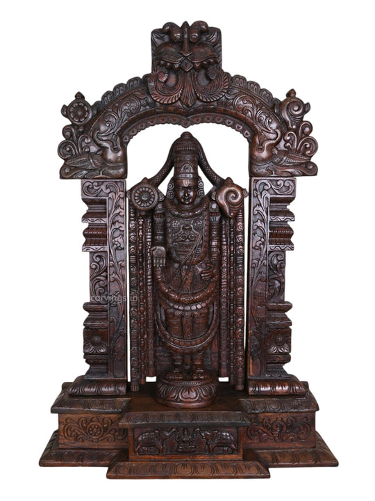 Wooden Balaji Sculpture