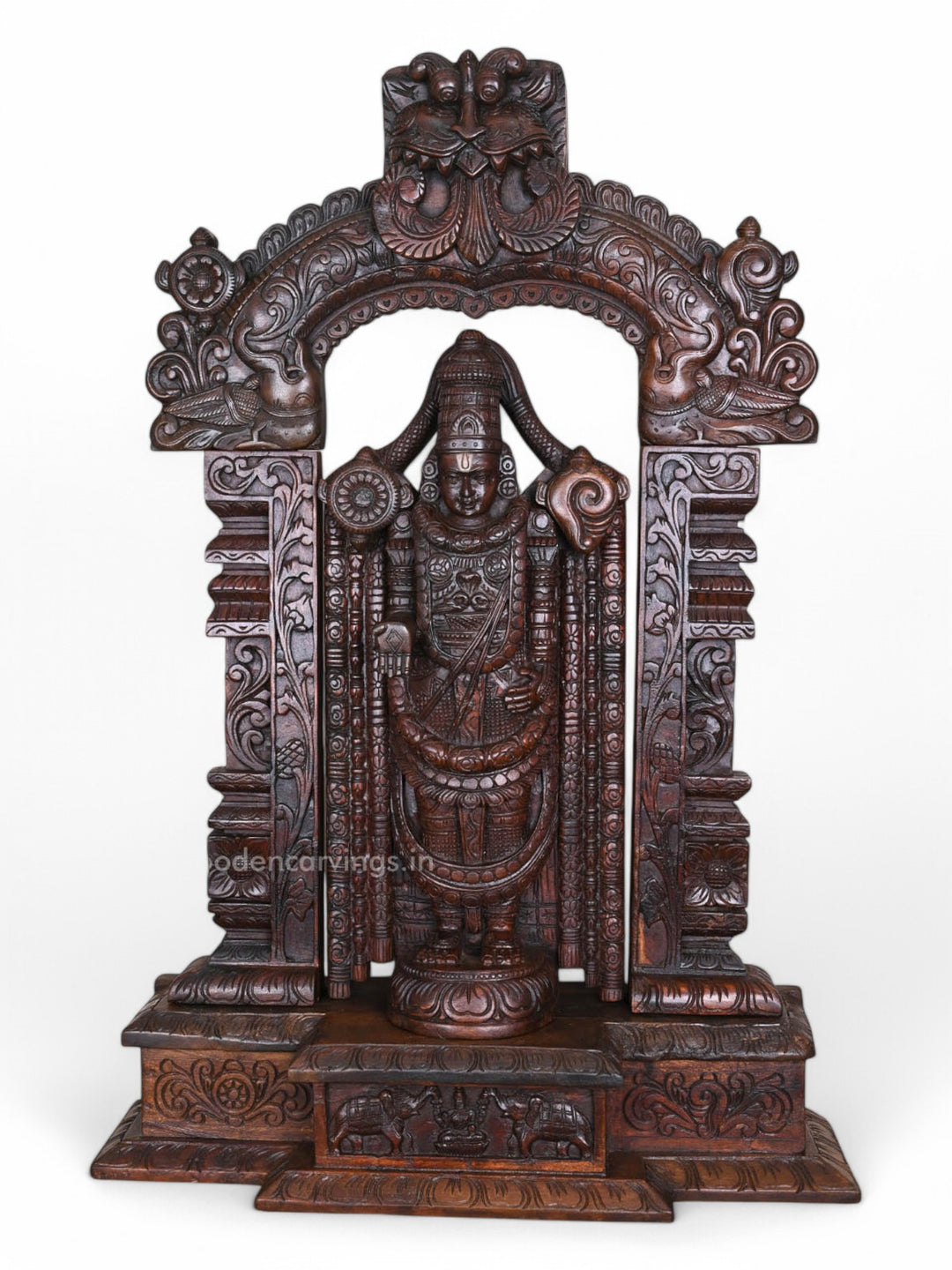 Wooden Balaji Sculpture