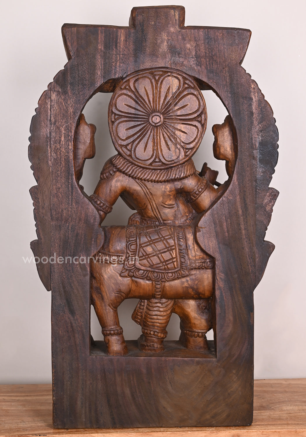 Lord Krishna Standing wooden Sculpture 36.5"