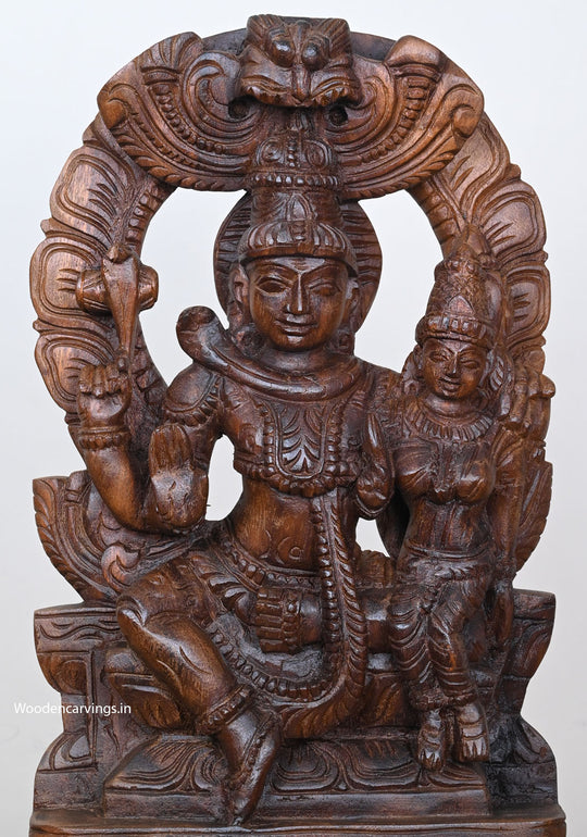 Lord Mahadev & Parvathi Kirthimukh wooden