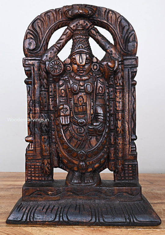 wooden balaji statue