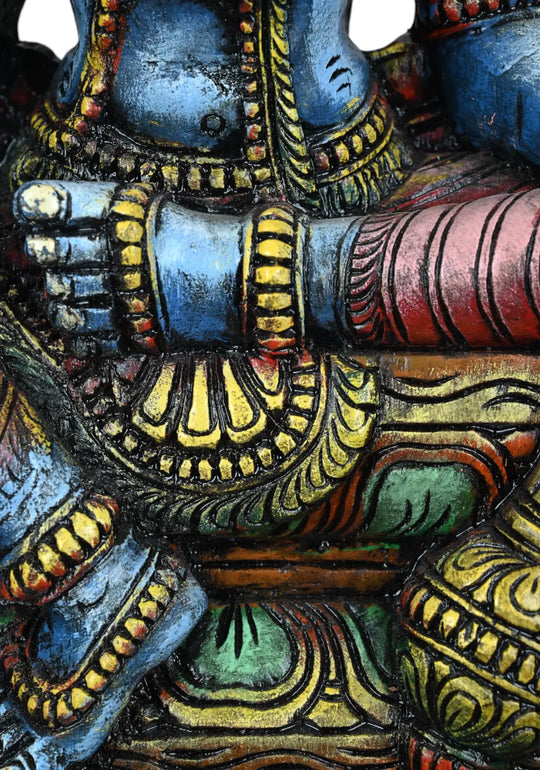 Lord Vishnu Seated on Adisesha with Holding Gada 24"