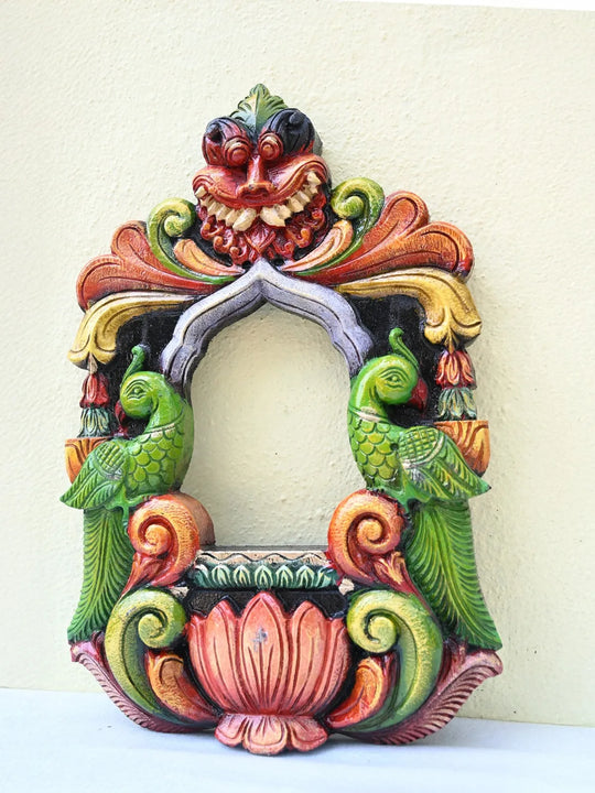 Wooden Yalli Archi Green Parrot Stunning Candle -18"