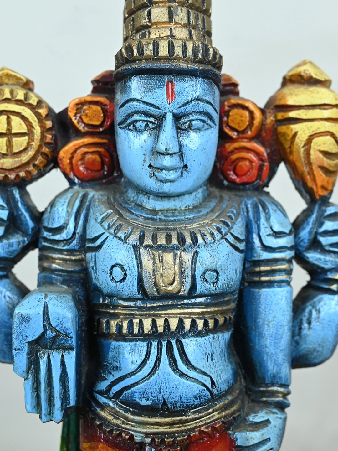 Maha Vishnu wooden Wall Hanging - 12"