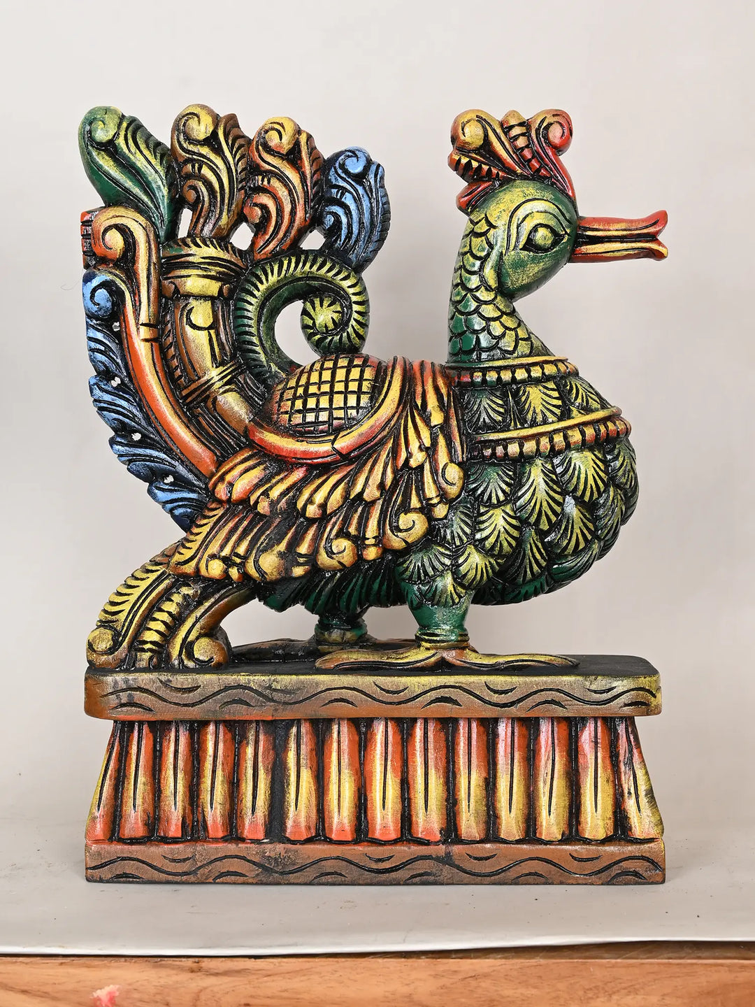 Vibrant Colored Pair of Hamsa Birds 15"