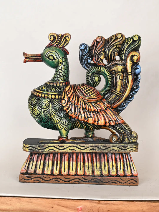 Vibrant Colored Pair of Hamsa Birds 15"