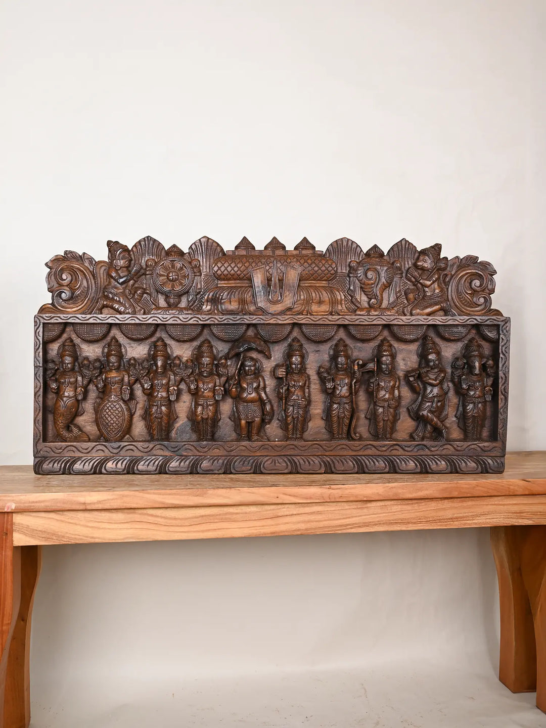 Dasavathar wooden panel