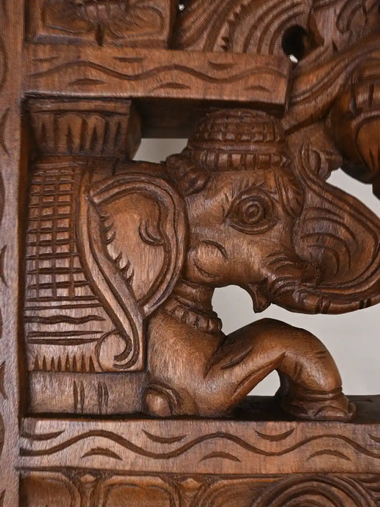 Paired Wall Bracket Of Elephant 15"
