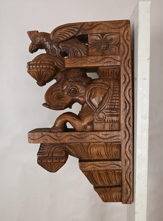Paired Wall Bracket Of Elephant 15"