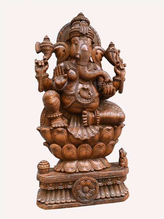 Wooden statue of Lord Ganesha