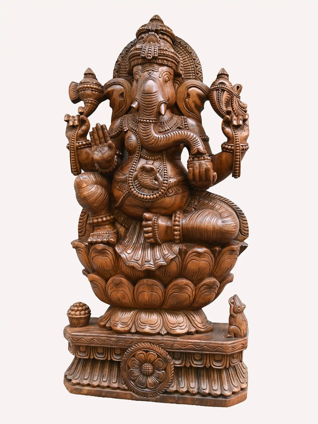 Wooden statue of Lord Ganesha