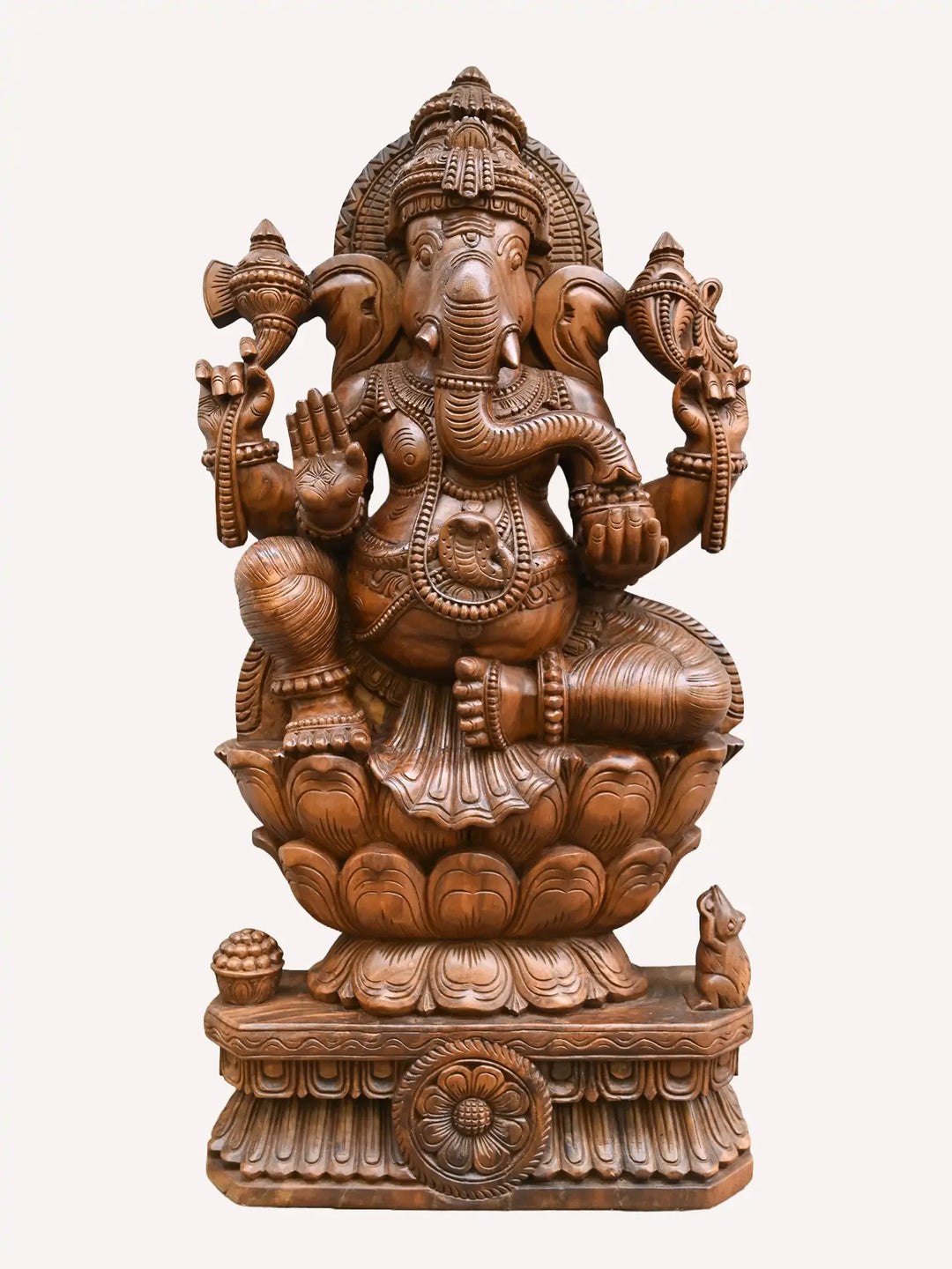 Wooden statue of Lord Ganesha