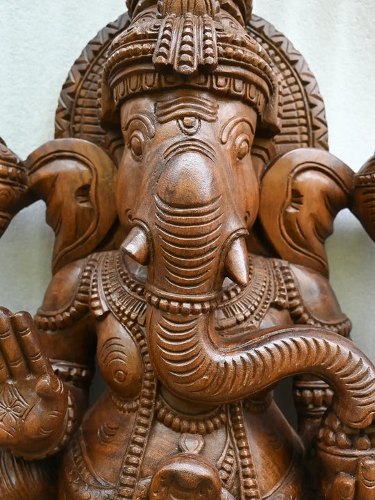 4Ft Lord Ganesh Statue With Mooshika