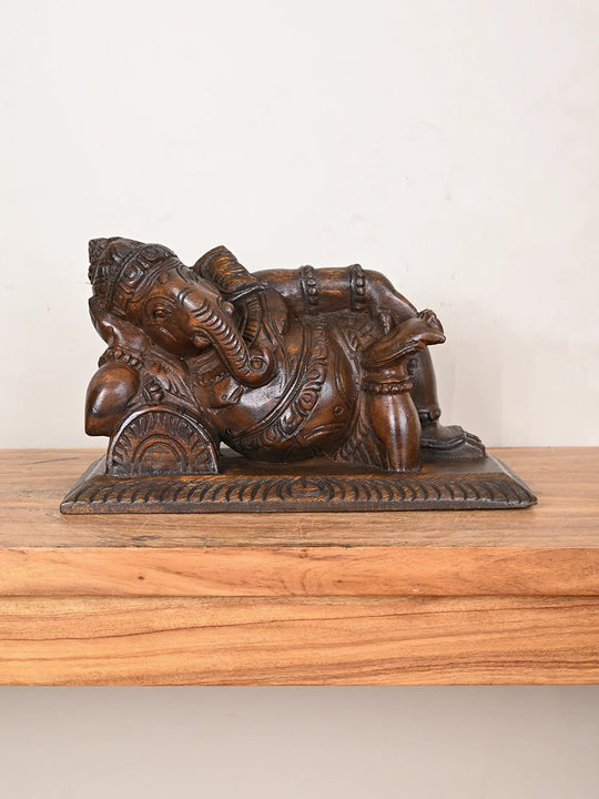 Wooden statue of Lord Ganesha