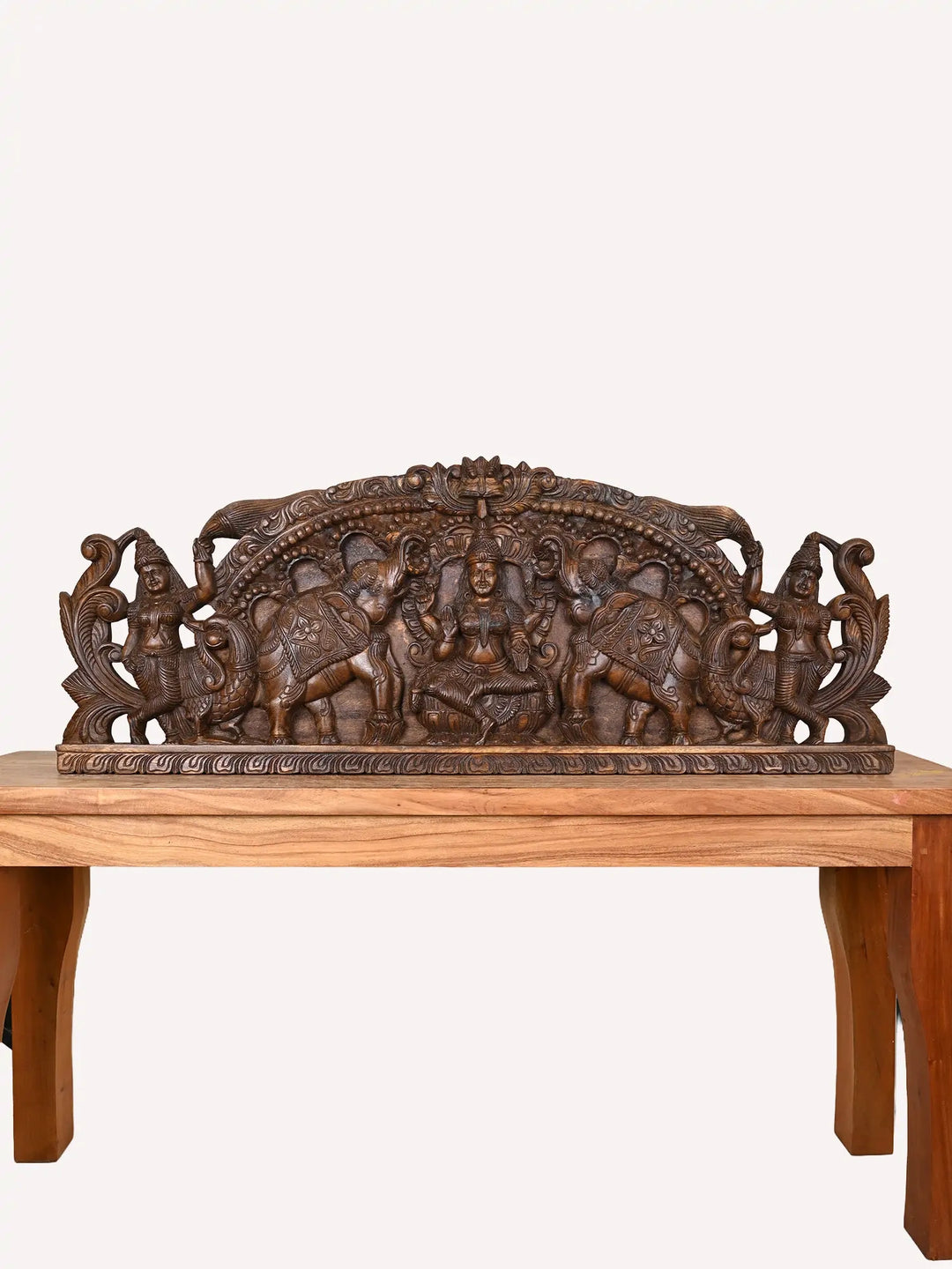 Wooden panel of Gajalakshmi