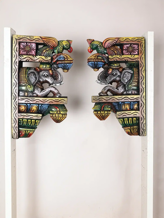 15" wooden elephant bracket