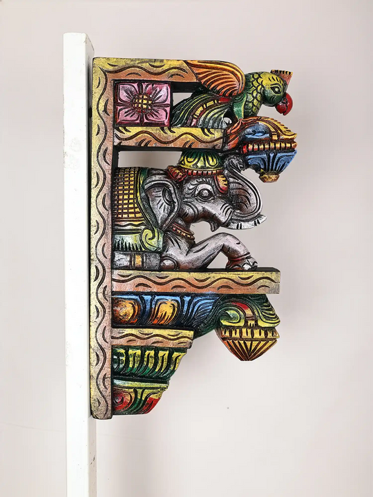 15" wooden elephant bracket
