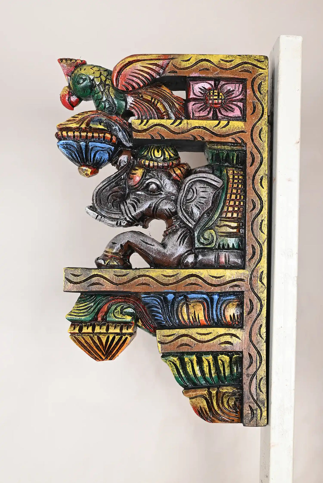 15"Multicolored Pair Of Elephant Bracket
