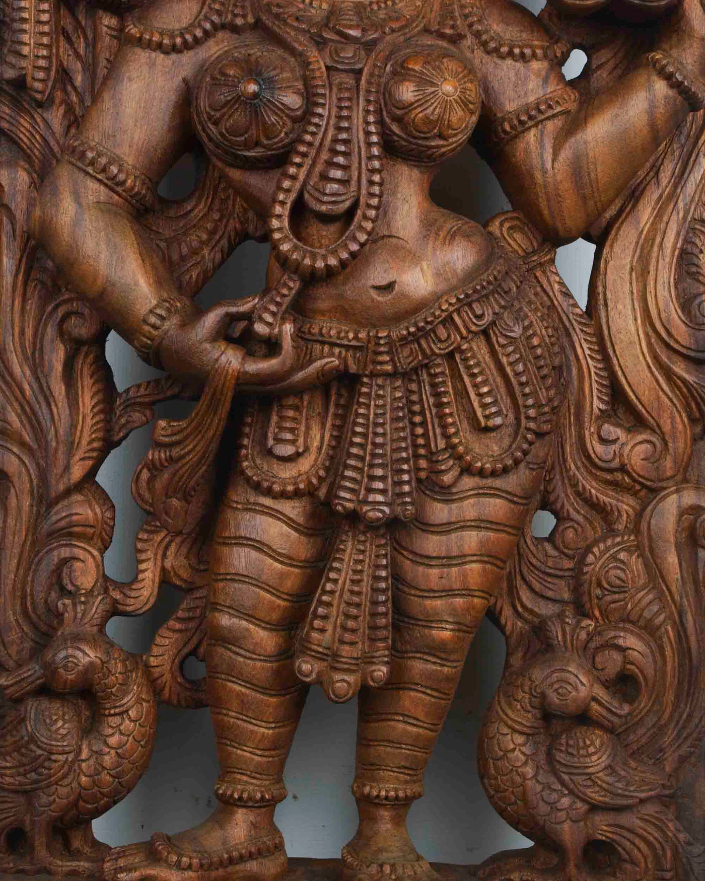 The queen of beauty apsara wooden statue 36"