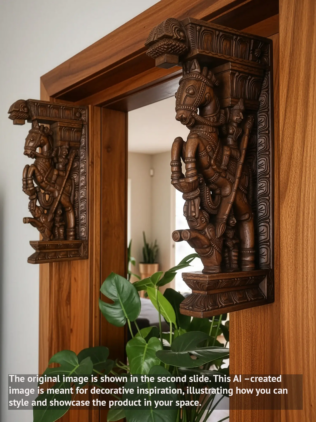 Wooden Horse Rider Wall Brackets