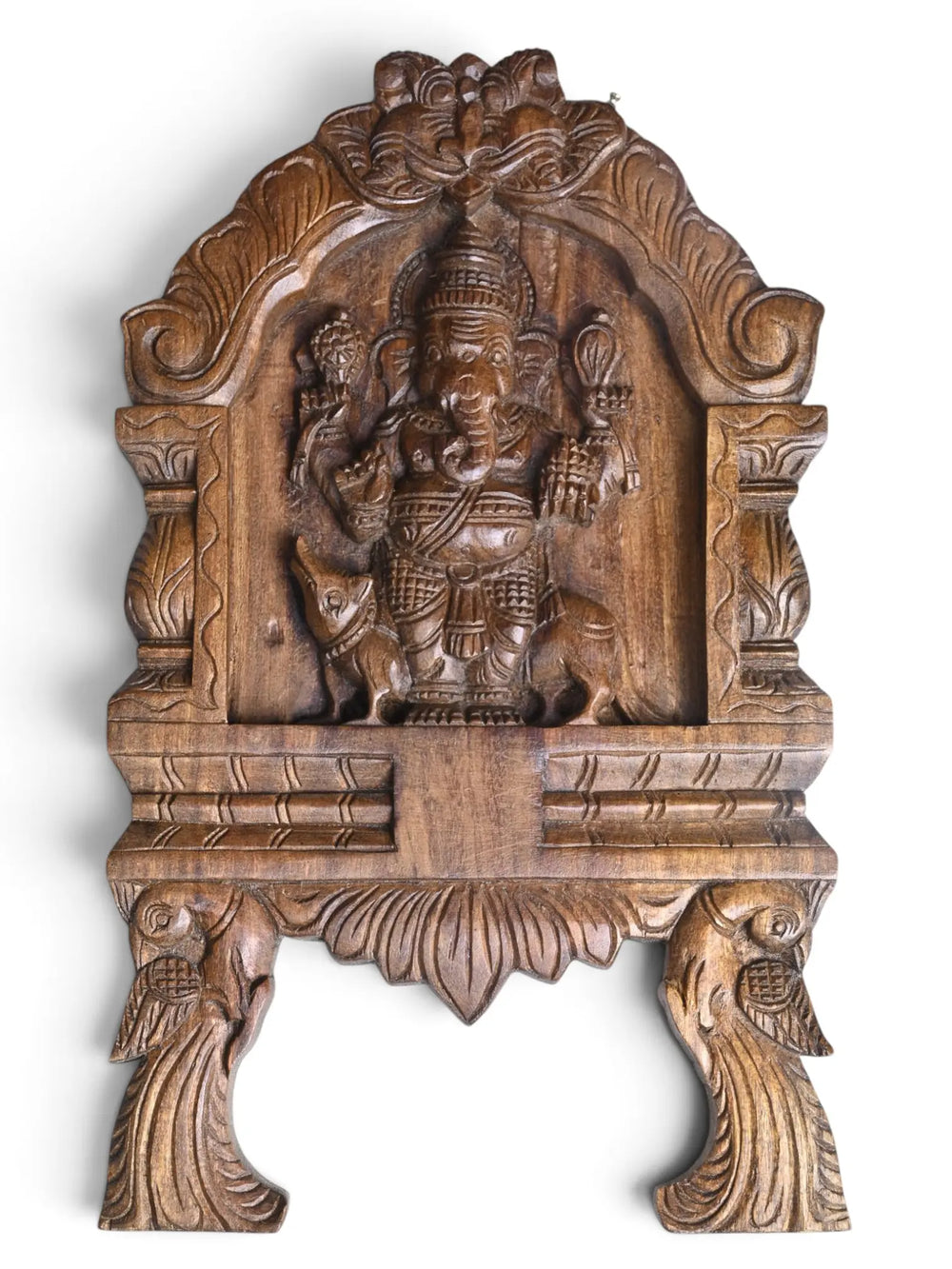 Wooden Ganesh Wall Panel 18"