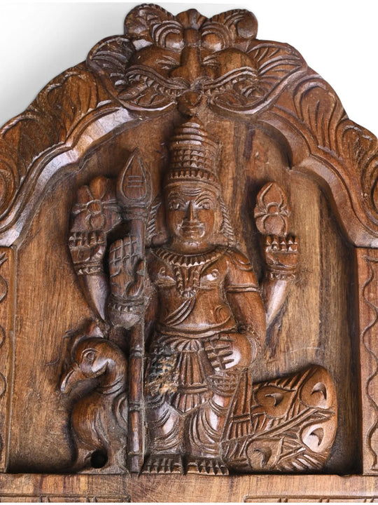 Lord Murugan Kavadi Wooden Panel "18