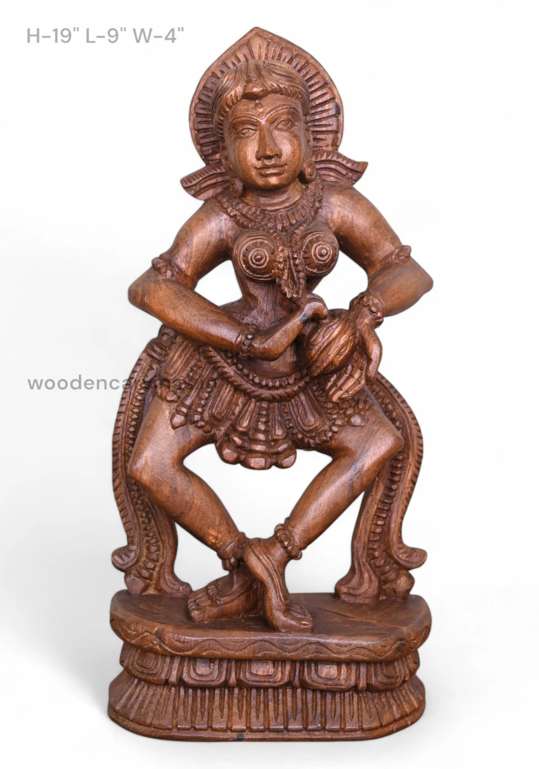 Wooden Apsara Sculpture