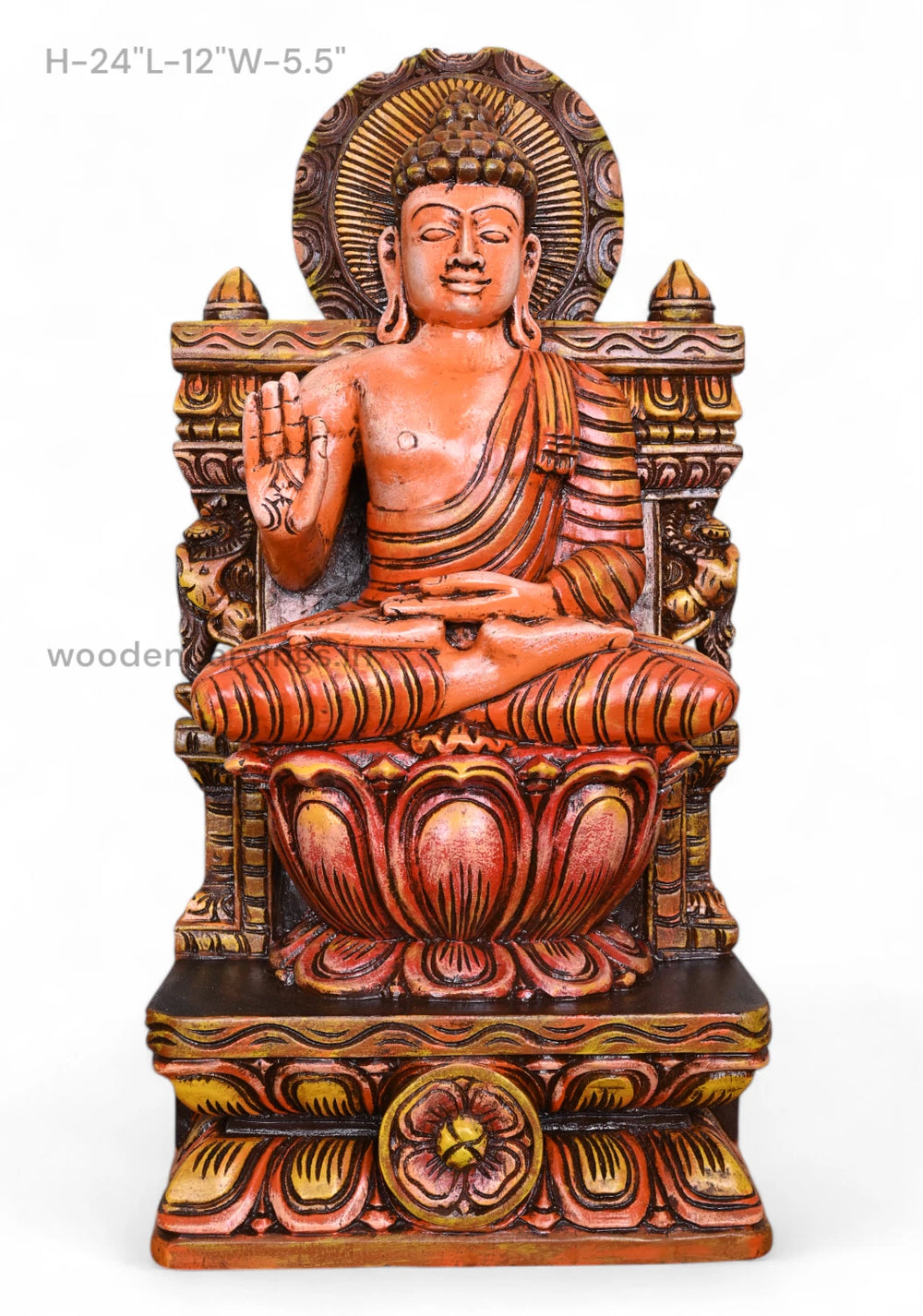 vaagai Wooden Lord Buddha 