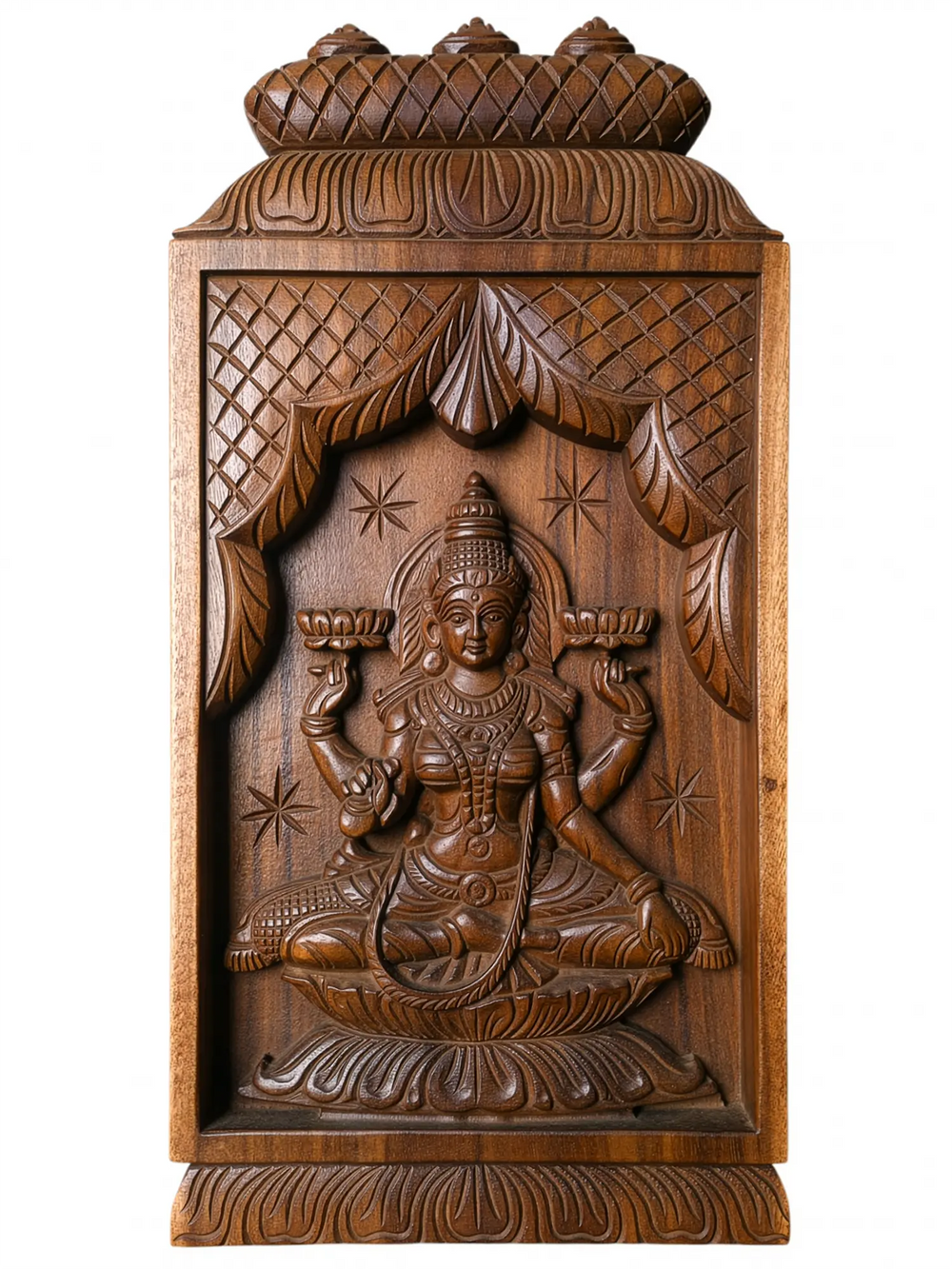  wooden goddess Mahaakshmi wall mount 