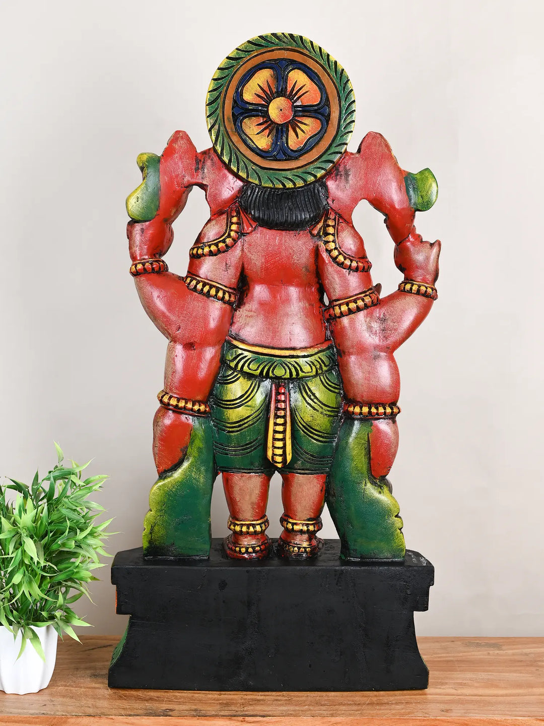 Six-Armed Standing Ganesha – Multicolored Idol-37"