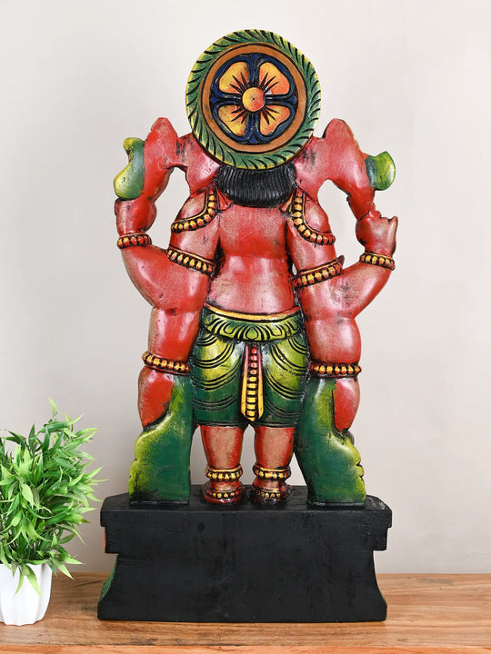Six-Armed Standing Ganesha – Multicolored Idol-37"