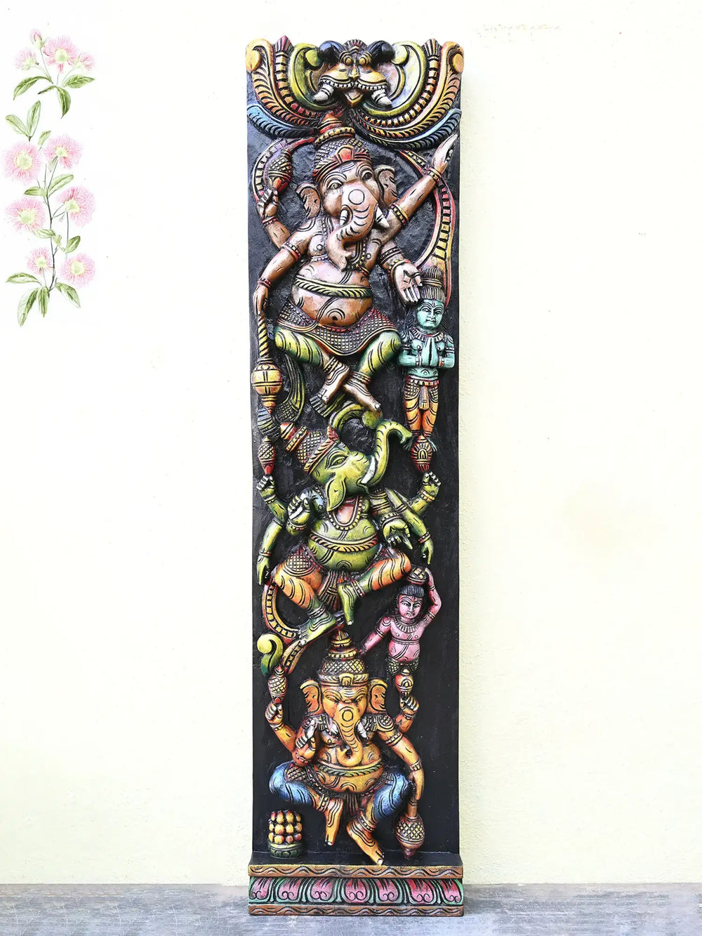 Ganesha Wooden Wall Panel