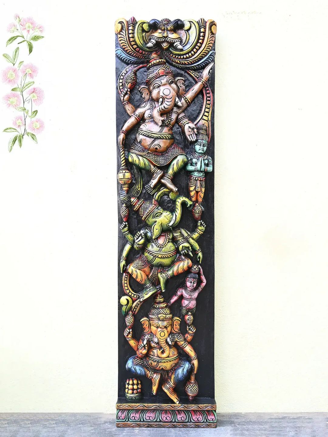 Ganesha Wooden Wall Panel