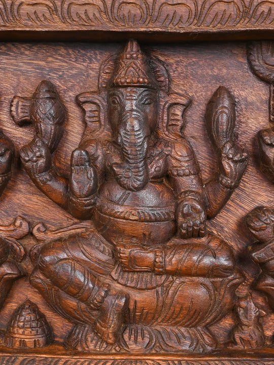 Godess Lakshmi, Saraswaathi and Lord Ganesh Panel 36"